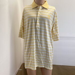 Fairway and Greene Shirt Mens Large Yellow Short Sleeve Golf Outdoors Polo Used